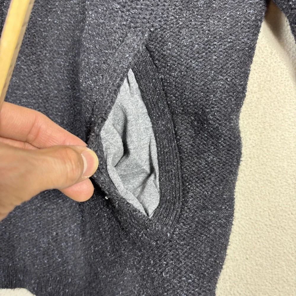 CARBON 2 COBALT CABLE KNIT FULL ZIP‎ CARDIGAN SWEATER DARK GRAYMENS XL